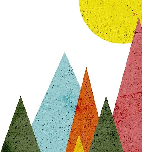 Miniatura 5 de nacnic Prints Geometric Mountains  Juego de 1  Tamaño sin marco de 11 x 17 pulgadas  Papel de 8.82 oz  Hermoso póster para el hogar, oficina, sala