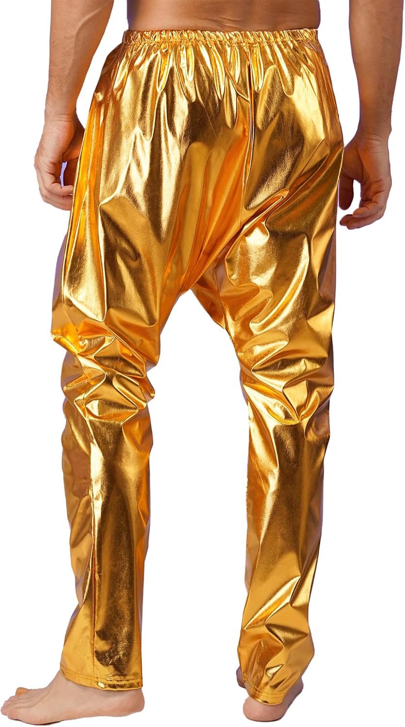 Men's Hip Hop Harem Pants Halloween Costume Holographic Party Club Pants Bloomers Trousers