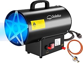 Generator Heater Cannon Ventilated Hot Air LPG Gas 15 kW with Piezo Start with Regulator and Hose 1.5 m