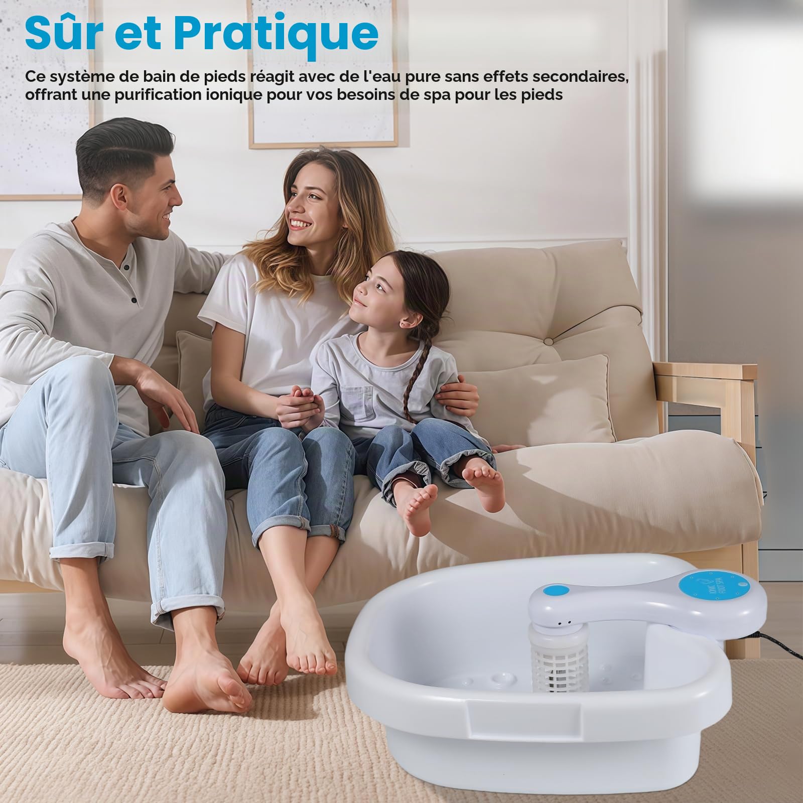 Bain de pieds ionique, appareil de massage pour bain de pieds, bain de pieds détox, détoxification par électrolyse, système de bain de pieds ionique, machine de nettoyage portable pour les pieds