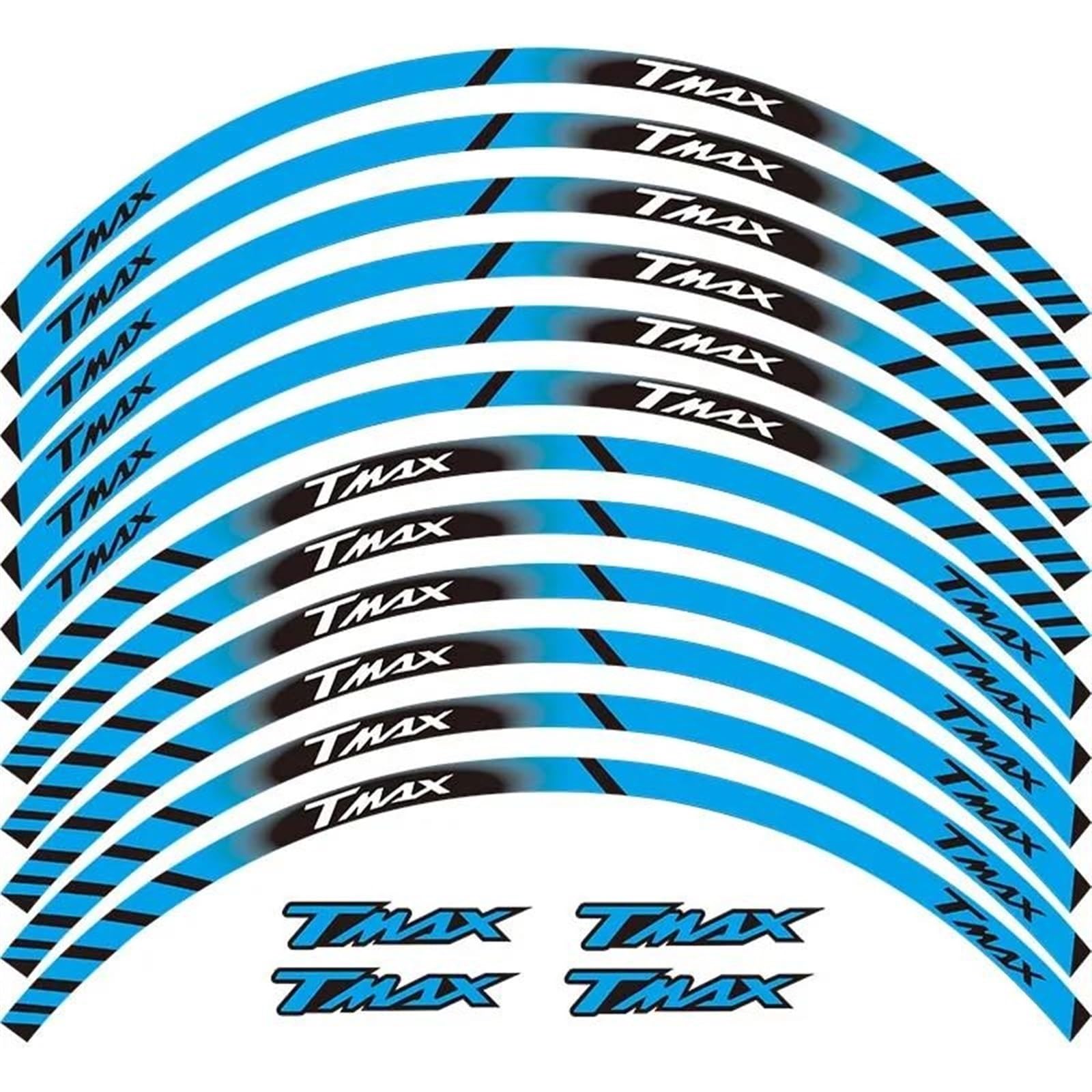 Stickers Motorcycle Stickers Reflective Wheel Rim for TMAX T MAX(Style 22)