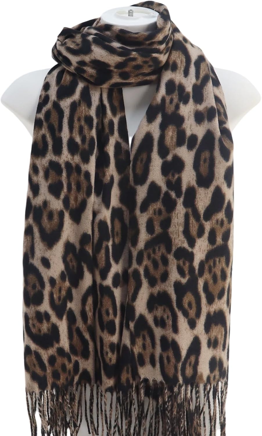 Leopard Print Pashmina Scarf,Fall Winter Women's Fashion Animals Shawl Wrap