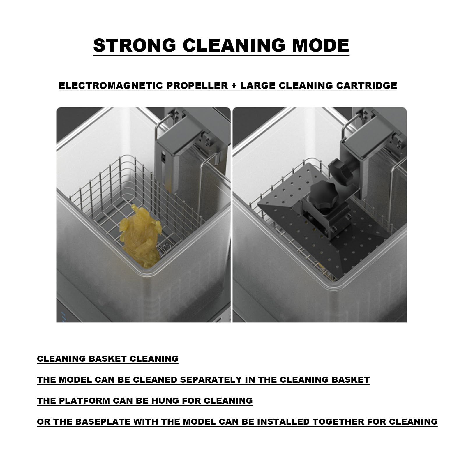 Machine de durcissement de lavage, boîte de durcissement en résine pour impression 3D, séchage à l'air libre et plate-forme de nettoyage, pour une utilisation à la maison et en studio