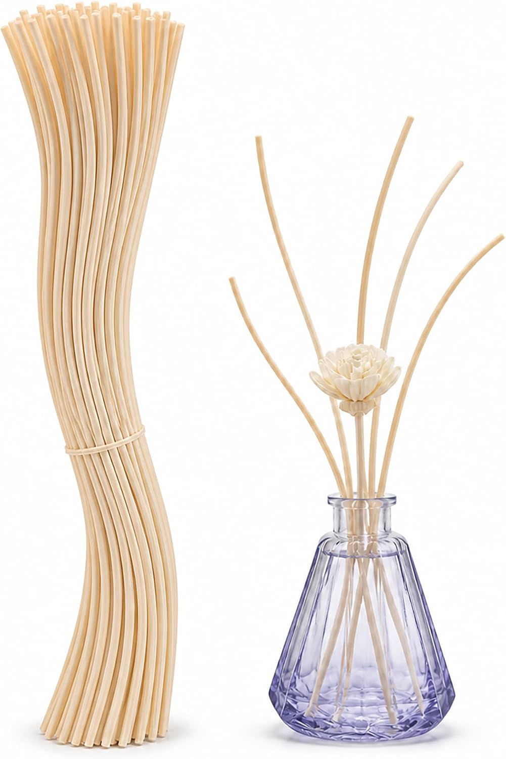 60 Pcs Wavy Rattan Reed Diffuser Sticks, Natural Rattan (3 Colors)