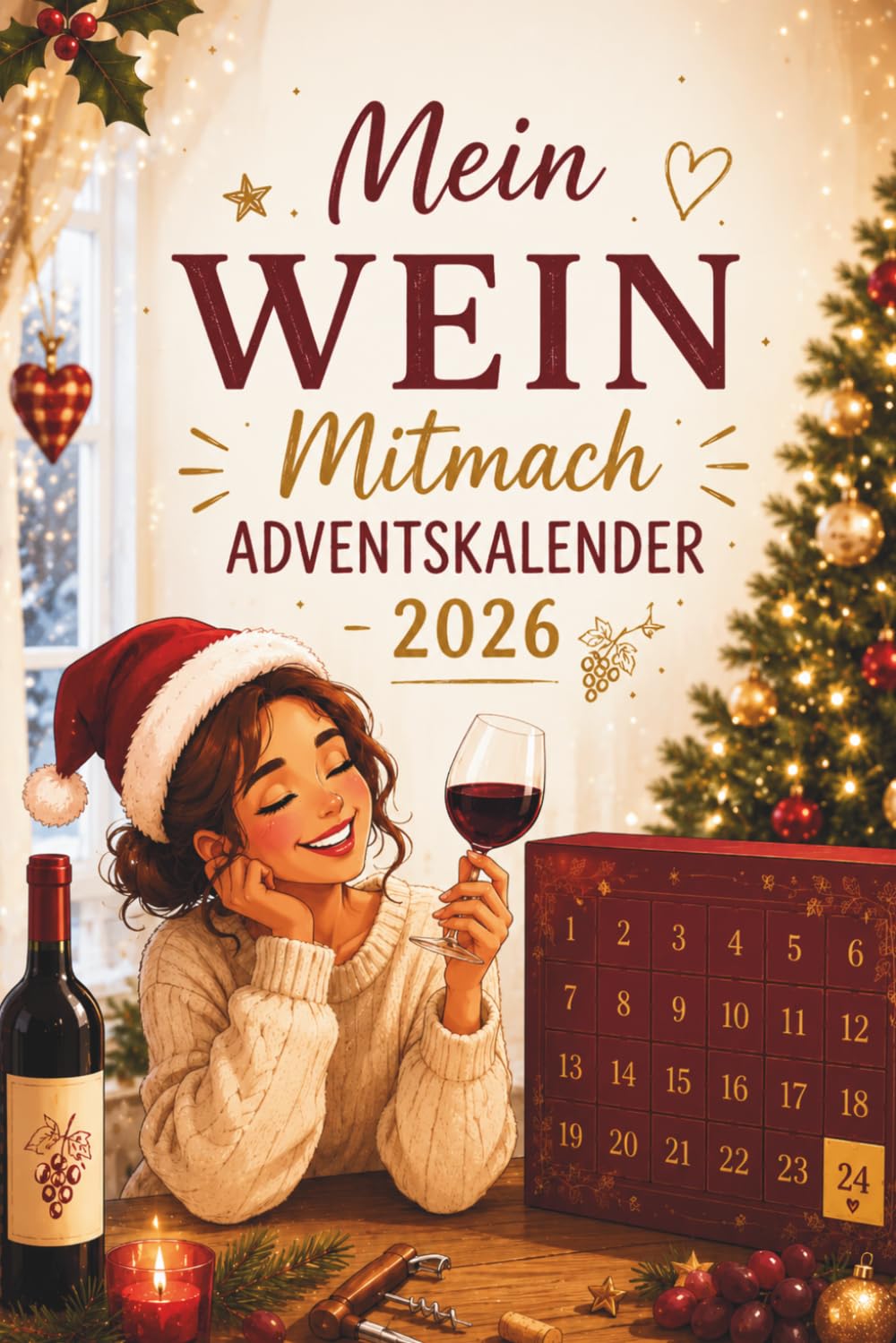 Mein Wein Mitmach Adventskalender 2026; Das perfekte Geschenk für Weinliebhaber – 24 Tage voller Genuss, Rätsel und faszinierender Weinmomente