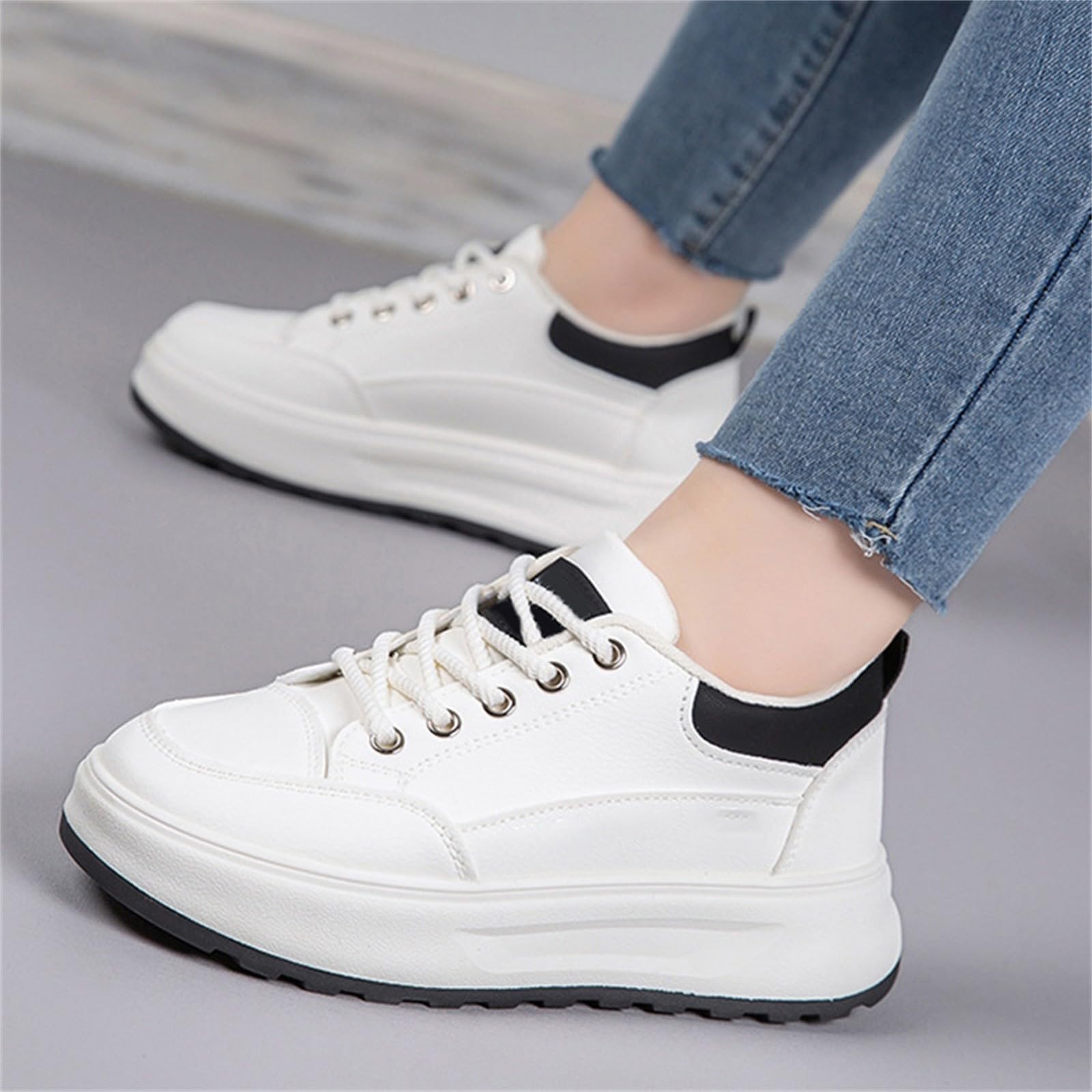 Scarpe Donna da Passeggio Sneakers Casual Sintetica con Fori Antiscivolo per Lavoro e Uso Quotidiano Scarpa da Ginnastica Donna Running Casual e Quotidiano