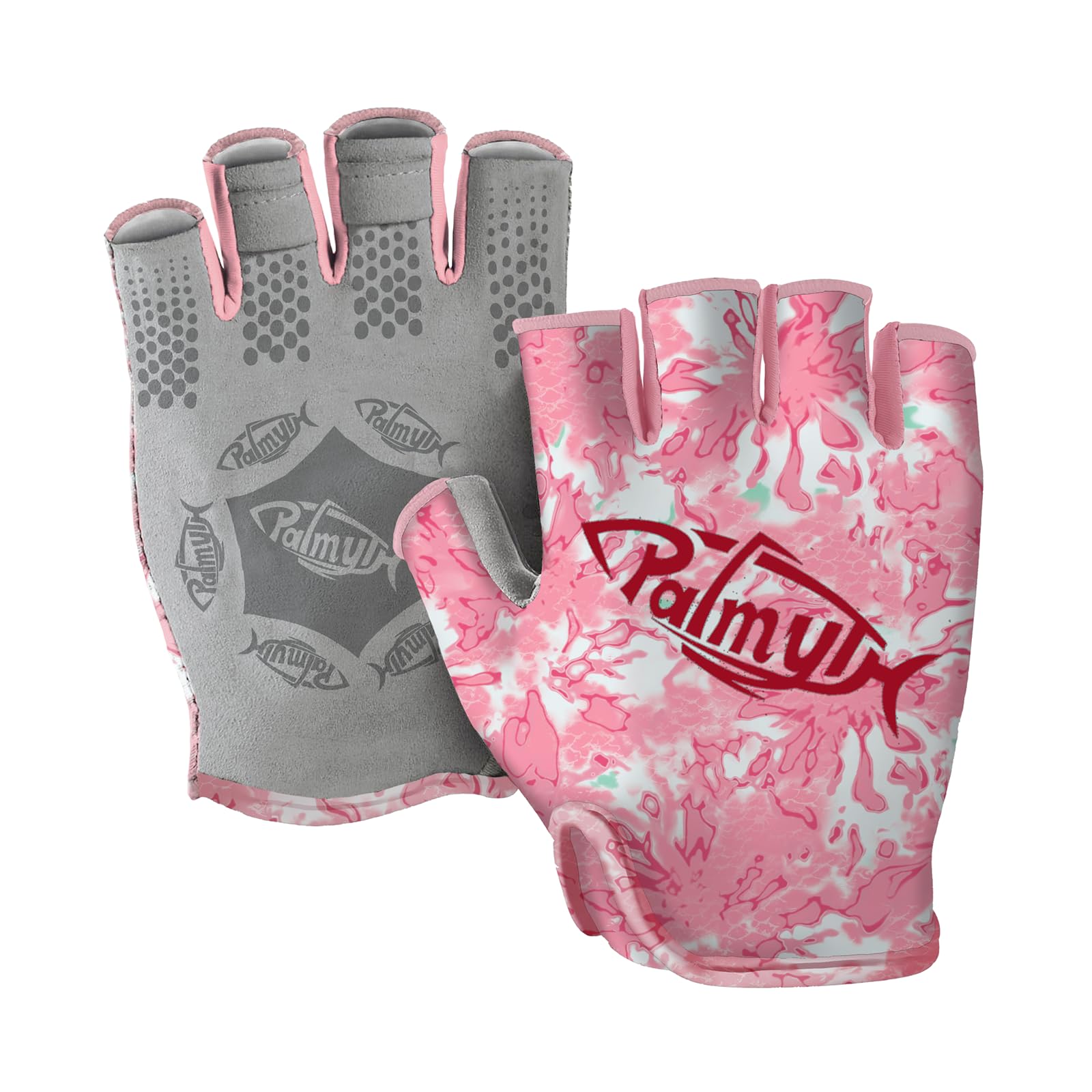 Palmyth Stubby UV Fishing Gloves Sun Protection Fingerless Glove Men Women UPF 50+ SPF for Kayaking, Paddling, Canoeing, Rowing, Driving