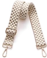 Wide 1.5" Adjustable Crossbody Purse Strap Replacement - Comfortable Cotton Shoulder Strap for Totes, Gym Bags & Handbags