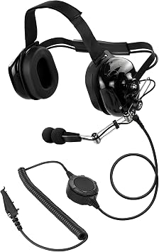 BHDH50PTT-BK-K3 Noise Cancelling Headset Compatible with Kenwood NX-5200 NX-5300 NX-5400 Mult-Pin Connector