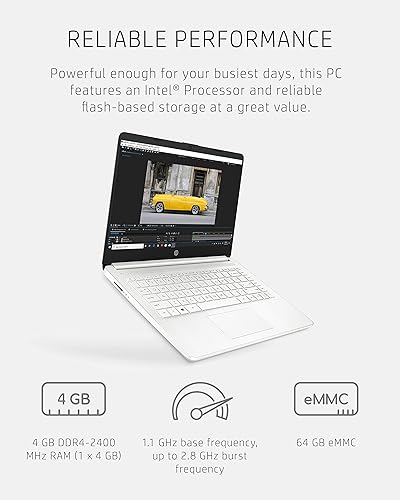 Miniatura 3 de HP 14 portátiles, Intel Celeron N4120, 8 GB de RAM, 320 GB de almacenamiento (64 GB eMMC+256 GB Micro SD), pantalla HD de microborde de 14 pulgadas,