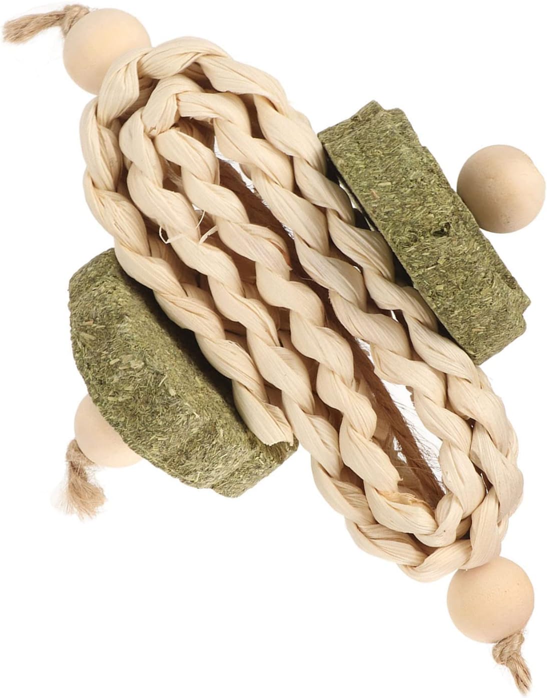 Rabbit Chewing String Teeth Grinding Toy, 10pcs Natural Grass Cake for Small Animals, Safe and Non - Promote Digestion, Relieve Boredom, Ideal for Hamsters and Guinea Pigs