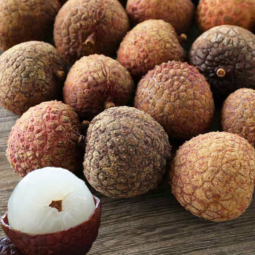 Amazon.co.jp: 台湾産 生ライチ 黒葉種 約1kg 箱｜空輸 大粒｜黒