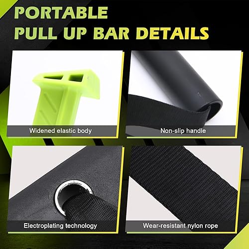 Miniatura 4 de 1Set Portable Pull Up Bar,Adjustable Pull Up Bar For Door From Home Fitness.Load Bearing Capacity Exceeding 330lbs No Screws Installation, Dual