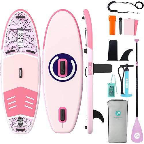 Niphean（Ultra-Light） Inflatable Paddle Board with StabilTrac Fin and Durable SUP Accessories, 10' Stand Up Paddle Boards for Adults & Youth, Versatile Yoga Paddle Board, Gift Ideas