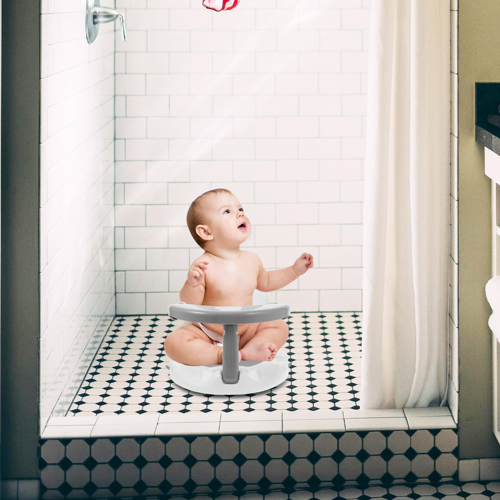 Babystuhl Badewanne mit Rutschfesten Saugnäpfen Abnehmbar Ergonomische für Monate Leichter für Sichere und Bequeme Babybadewanne