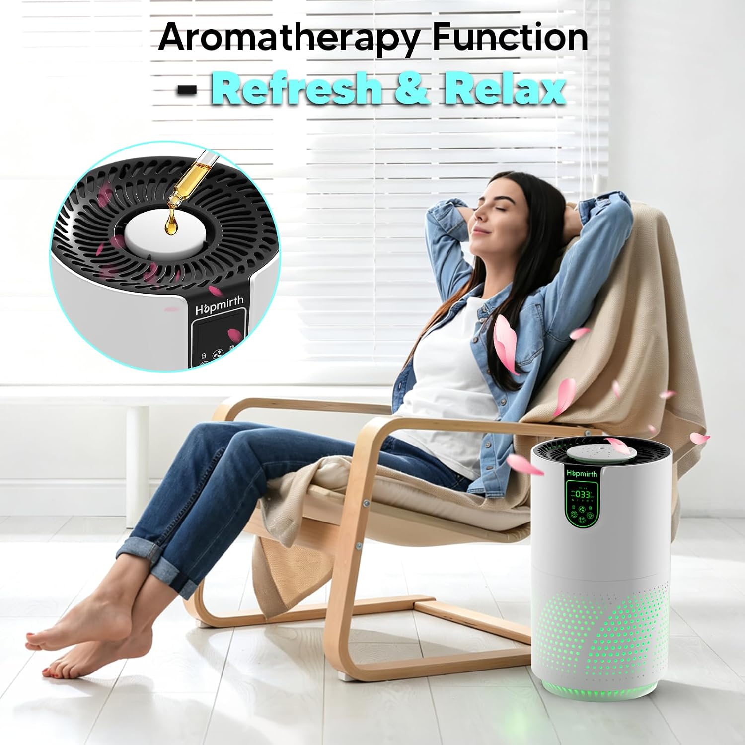 Upgraded Air Purifier for Home & Bedroom, H14 True Filter, PM2.5 Air Quality Sensor, Covers up to 2000 Ft², Auto & Sleep Mode, Air Purifier for Pets, Allergies, Smoke, Dust & Pollen white 7