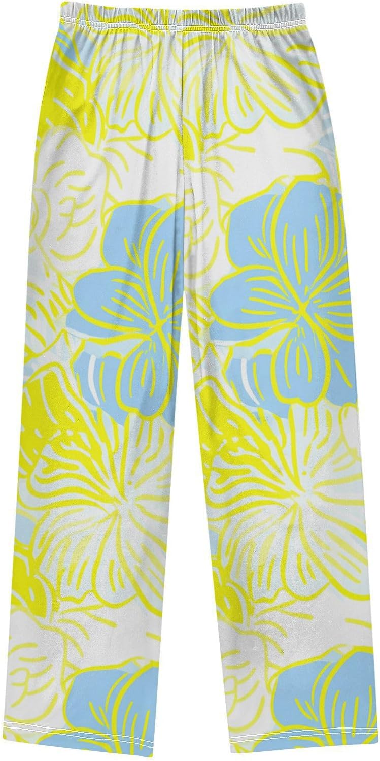 J JOYSAY Floral Blossom Sketch Pajamas Pants Soft Long Pajama Bottoms Lounge Sleep Pants Size S-XL