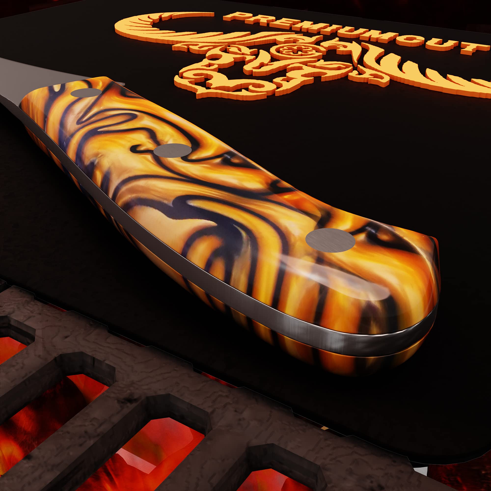 Giesser seit 1776 - Made in Germany - Filetiermesser 17 cm Spicy Orange, PremiumCut Filet No 1, Filiermesser, Acryl, exotisch, rostfrei, deutsches Grillmesser scharf