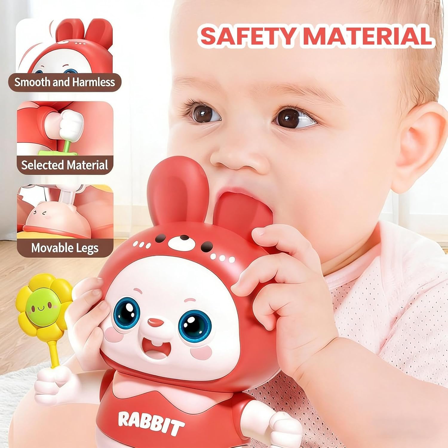 Rabbit Toys For Kids,Ballerina Pet With 48 Songs - Easter Bunny Interactive Electric Toy | For Training Headlifting, Boys and Girls, Bedside Table,