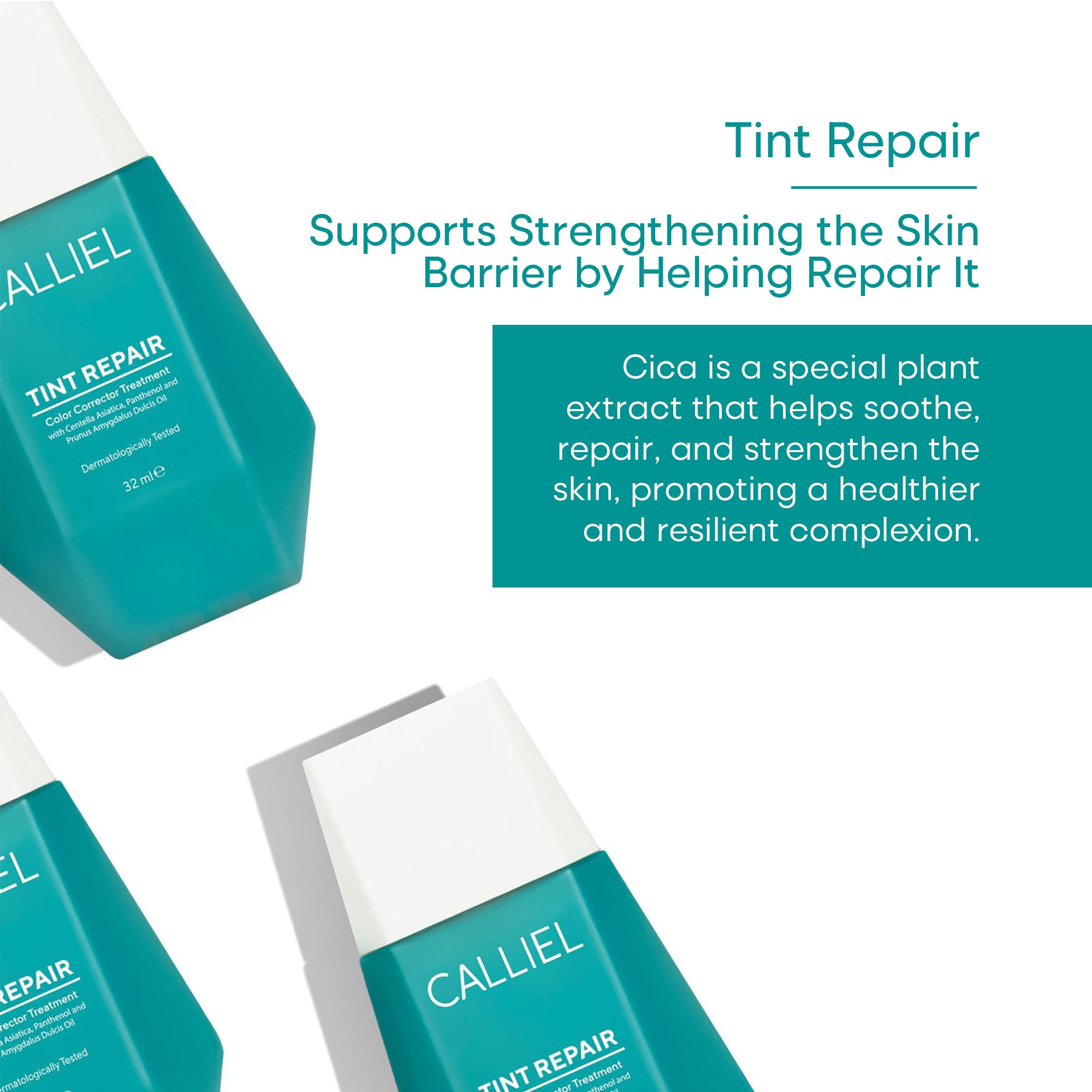 CALLIEL Tint Repair Centella Gesichtscreme 50 ml – Ton Ausgleichende Cica Creme für Empfindliche Haut – Kore Kozmetik – Beruhigende Hautpflege