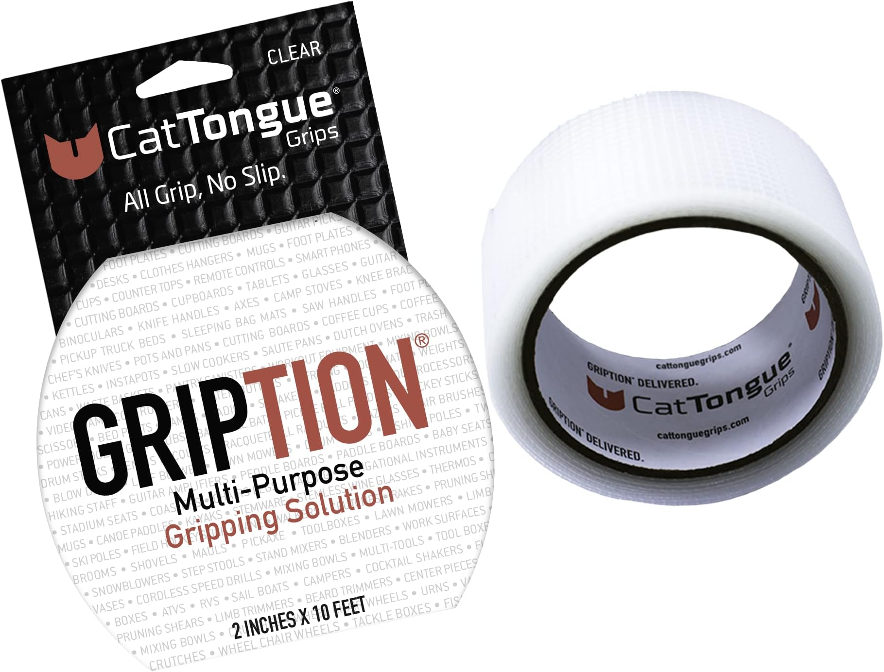 Gription Roll Non-abrasive, Slip-proof Grip: 2 in. x 10 ft. (Clear)