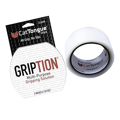 CATTONGUE GRIPS Cinta adhesiva de agarre no abrasiva - 2" de espesor, cinta antideslizante resistente impermeable para envolver herramientas, bates,
