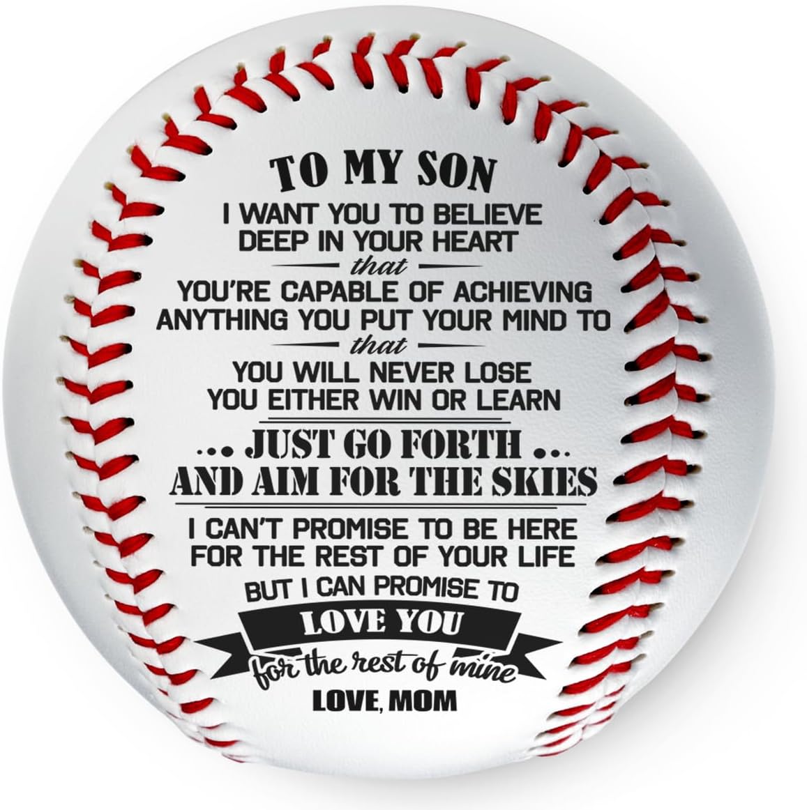 QUARTZILY Printed Baseball - Grandpa to Grandson Baseball - You Will Never Lose
