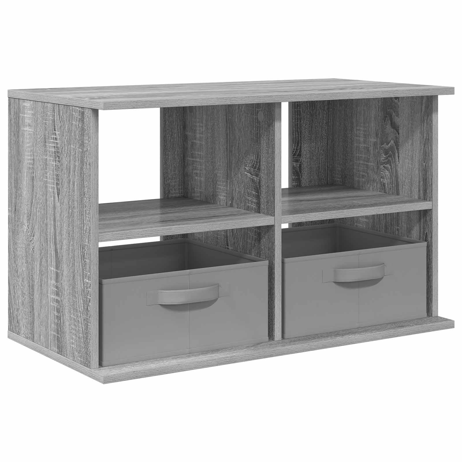 Meuble TV moderne Sonoma gris compact pour ranger les câbles du salon