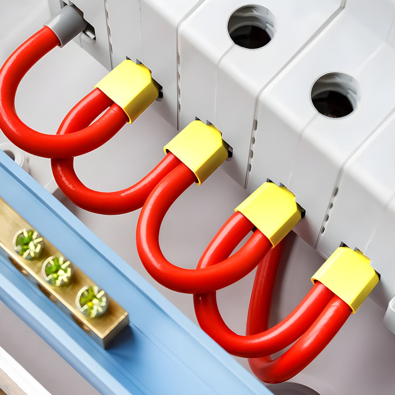 ELNLE Puntalini Doppi 2 x 6 mm² Capicorda Elettrici Isolati, 100 pz Terminali per Estremità Gemellate, Lunghezza 12 mm