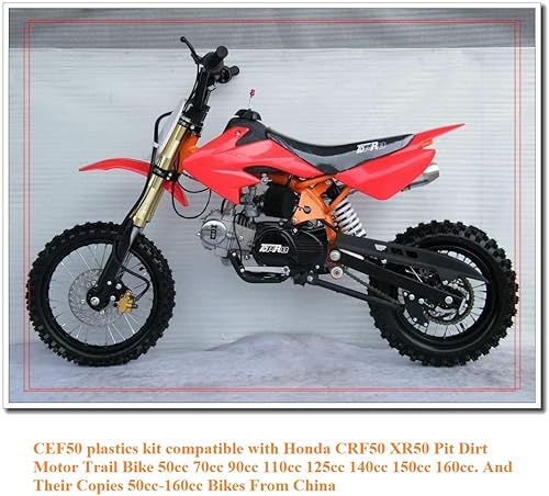 Miniatura 4 de Kit de plástico CRF50, kit de guardabarros de plástico XR50 rojo y blanco, compatible con HONDA XR 50 CRF 50 SDG SSR 107 110 125 Pit Dirt Bike M