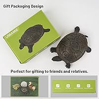 Vista 5 de Escondite de Llaves de Repuesto con Forma de Tortuga Decoración de Jardín Soporte Seguro para Patio Exterior Diseño de Tamaño Grande