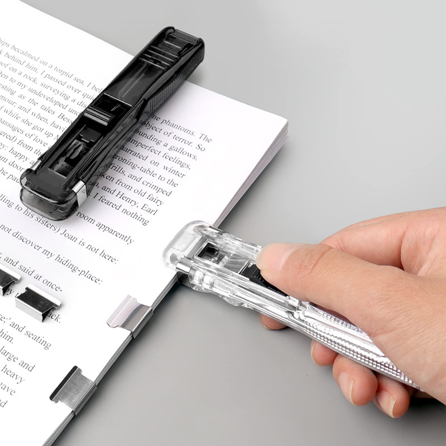 Draagbare ringbandclip - 45 vellen capaciteit paperclipdispenser - met