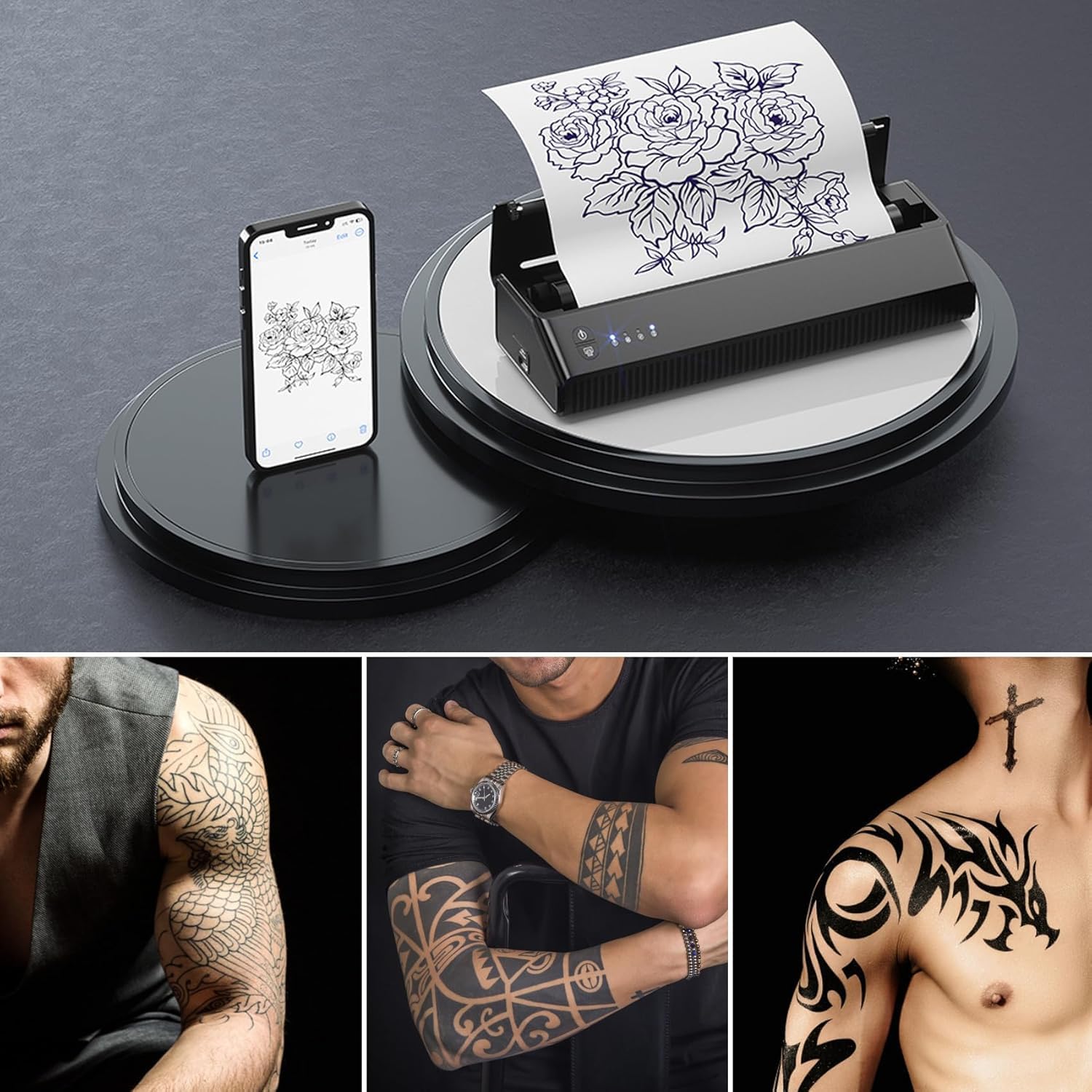 BIOMASER Tattoo Transfer Paper, 35 Sheets Tattoo Stencil Paper for Tattooing,A4 Size, 4 Layers Thermal Transfer Tracing Paper DIY Tattoos