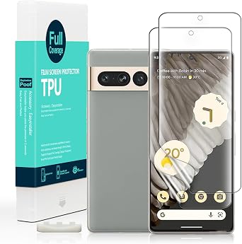Ibywind Compatible Google Pixel 7 Pro 5G TPU Film, 2 Sheets, Hydrogel Film with Guide Frame, Excellent Elasticity and Flexibility TPU Material Protective Sheet, Full Adsorption, No Bubbles, Fingerprint Authentication Compatible, Super Easy to Apply