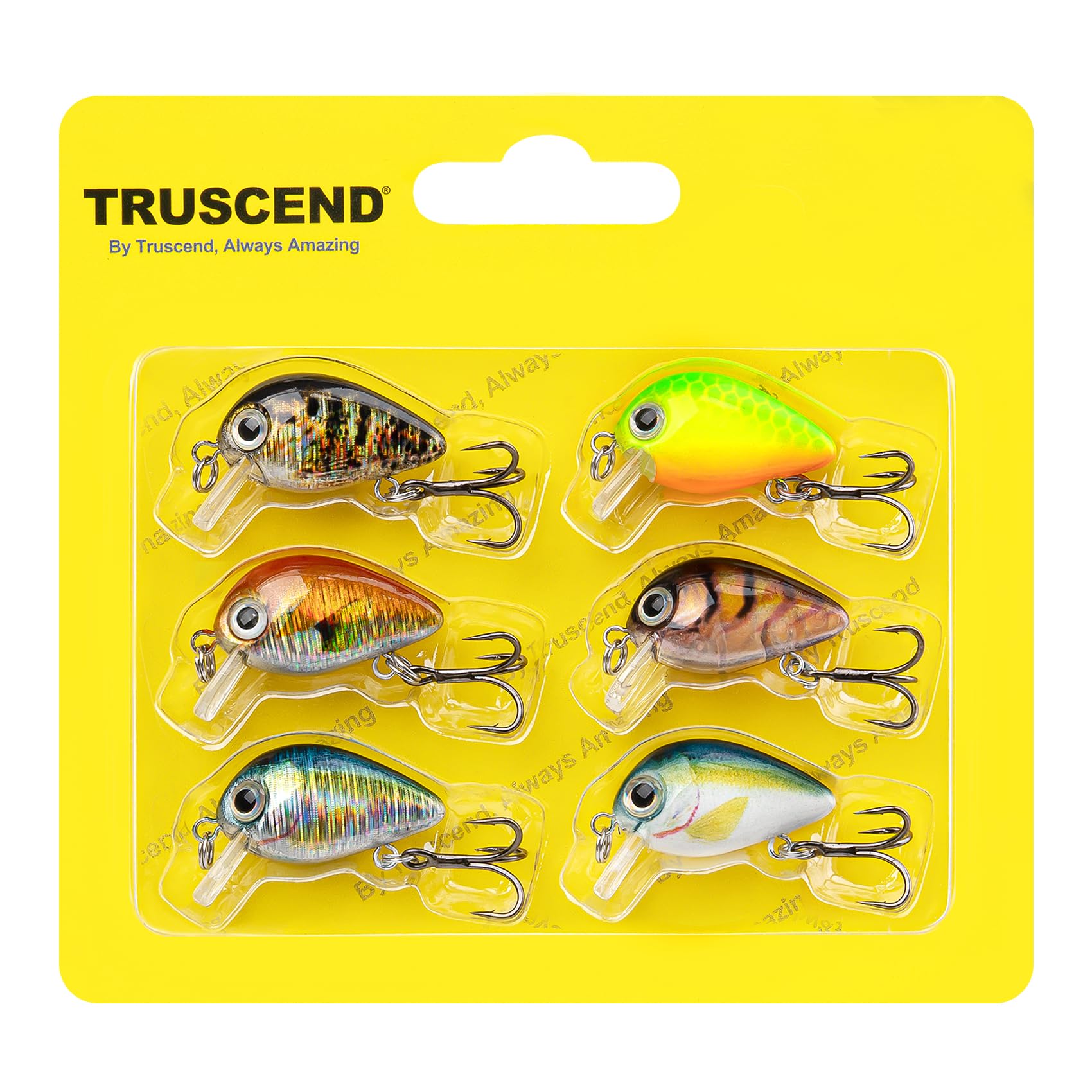 TRUSCEND Easy Catch Crankbait with BKK Hooks, Shallow or Deep Diving Crank Bait Fishing Lures for Bass Pike Walleye, Unipue Wobble Design for More Bites, Vibe Lipless Crankbaits Freshwater Saltwater