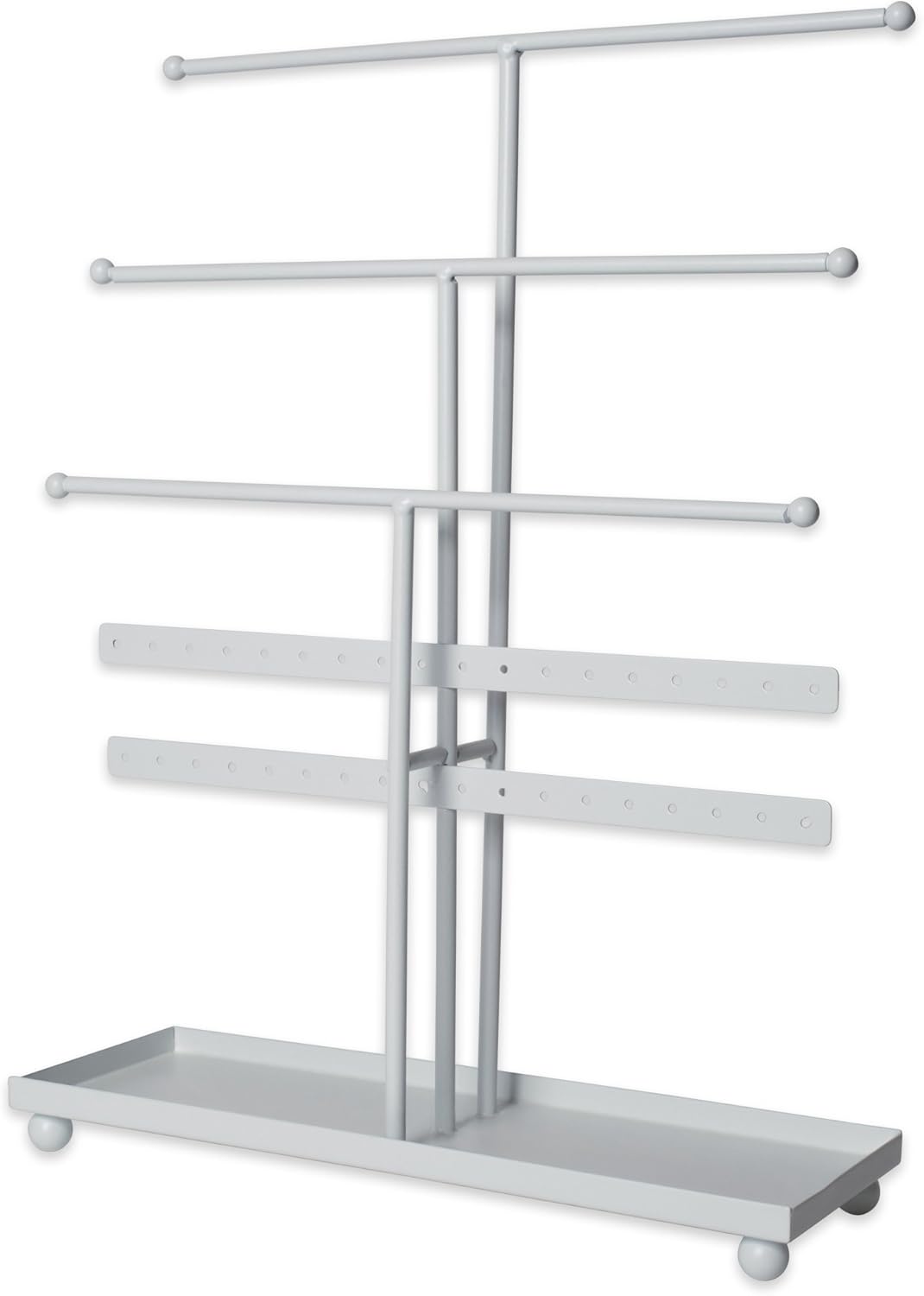 DII Accessory Organization Collection Jewelry Stand, 3 Tier Tower, White