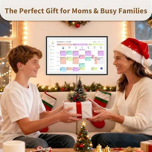 Miniatura 8 de Canupdog Calendario digital de 15.6 pulgadas 2025-2026  Pantalla táctil HD inteligente de fotos para horarios familiares, calendario electrónico de