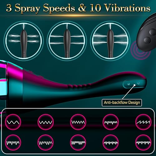 Miniatura 2 de Bombilla eléctrica de enema de 15 onzas, ducha anal remota, 3 velocidades de enema, ducha de enema flexible para hombres y mujeres, limpieza de