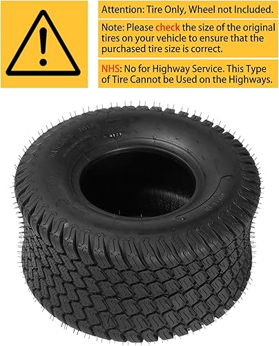 Miniatura 8 de Motorhot Juego de 2 neumáticos de césped de 18 x 9.50-8 18 x 9.50 x 8 pulgadas, 4PR para carrito de golf