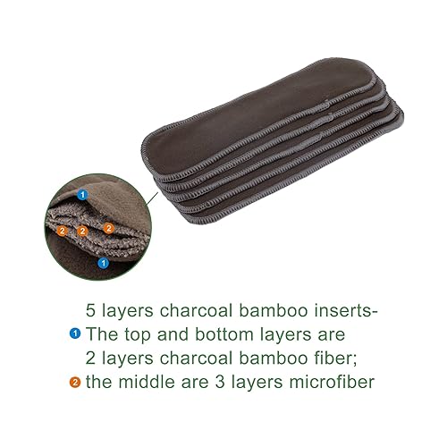Miniatura 10 de ALVABABY 12 piezas de pañales de tela para recién nacidos, menos de 12 libras, inserto de microfibra de 3 capas 12ST