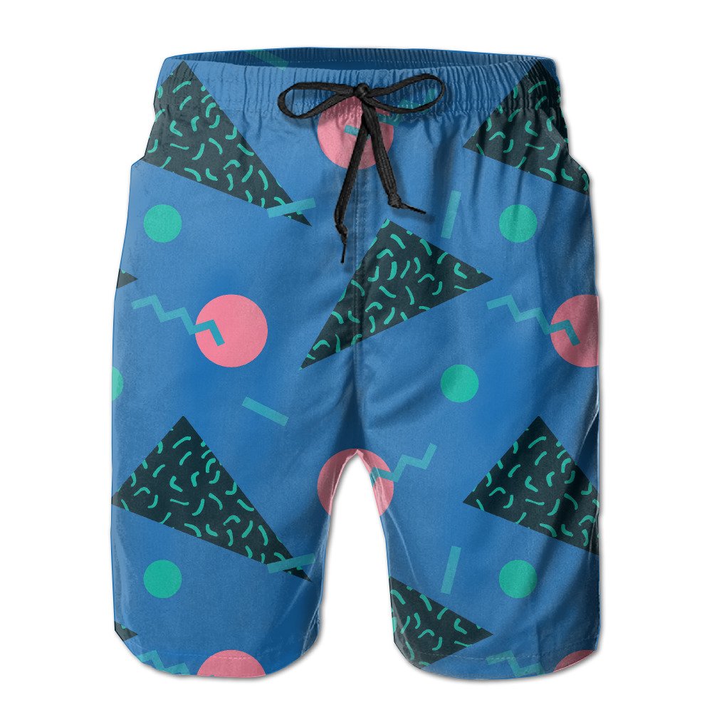 Men's Swim Trunks Pizza Circles Pattern Fast Dry Ultra-light Ventilation Beach Shorts