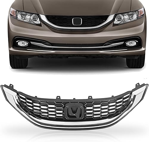 Para 2013 2014 2015 Honda Civic Sedan Parachoques Delantero Superior Parrilla WChrome Trim Parachoques Asamblea HO1200216 disponible en Yaxa Peru