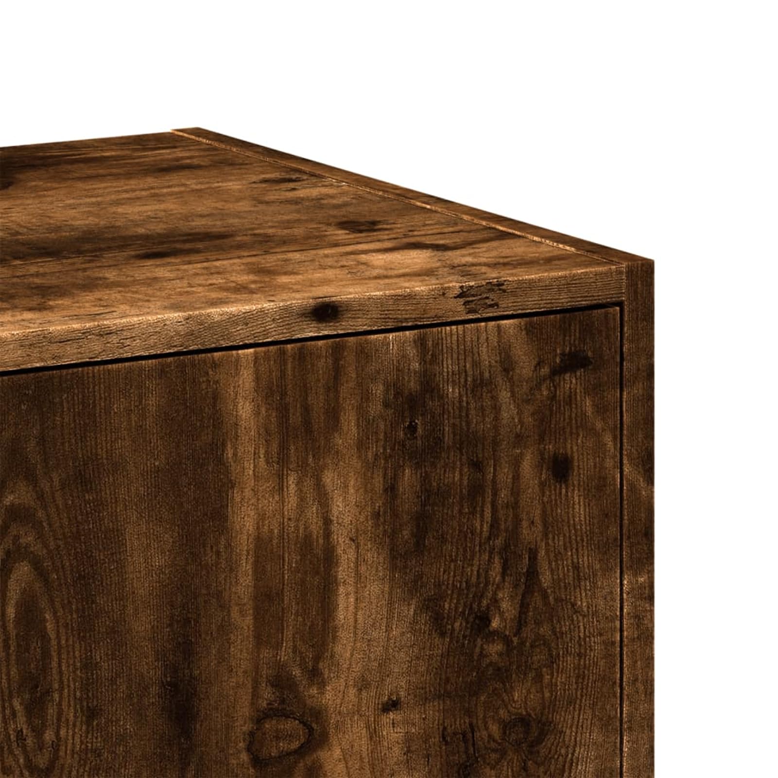 Armadietto per farmacie, in legno, 40 x 41 x 174,5 cm, in rovere affumicato, con guide metalliche scorrevoli per uno spazio ordinato
