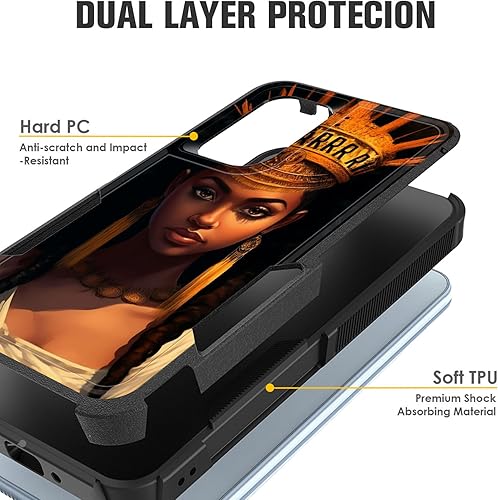 Miniatura 2 de Funda para Galaxy A54 5G, doble capa híbrida resistente a prueba de golpes, policarbonato duro, silicona suave, TPU, funda protectora para Samsung