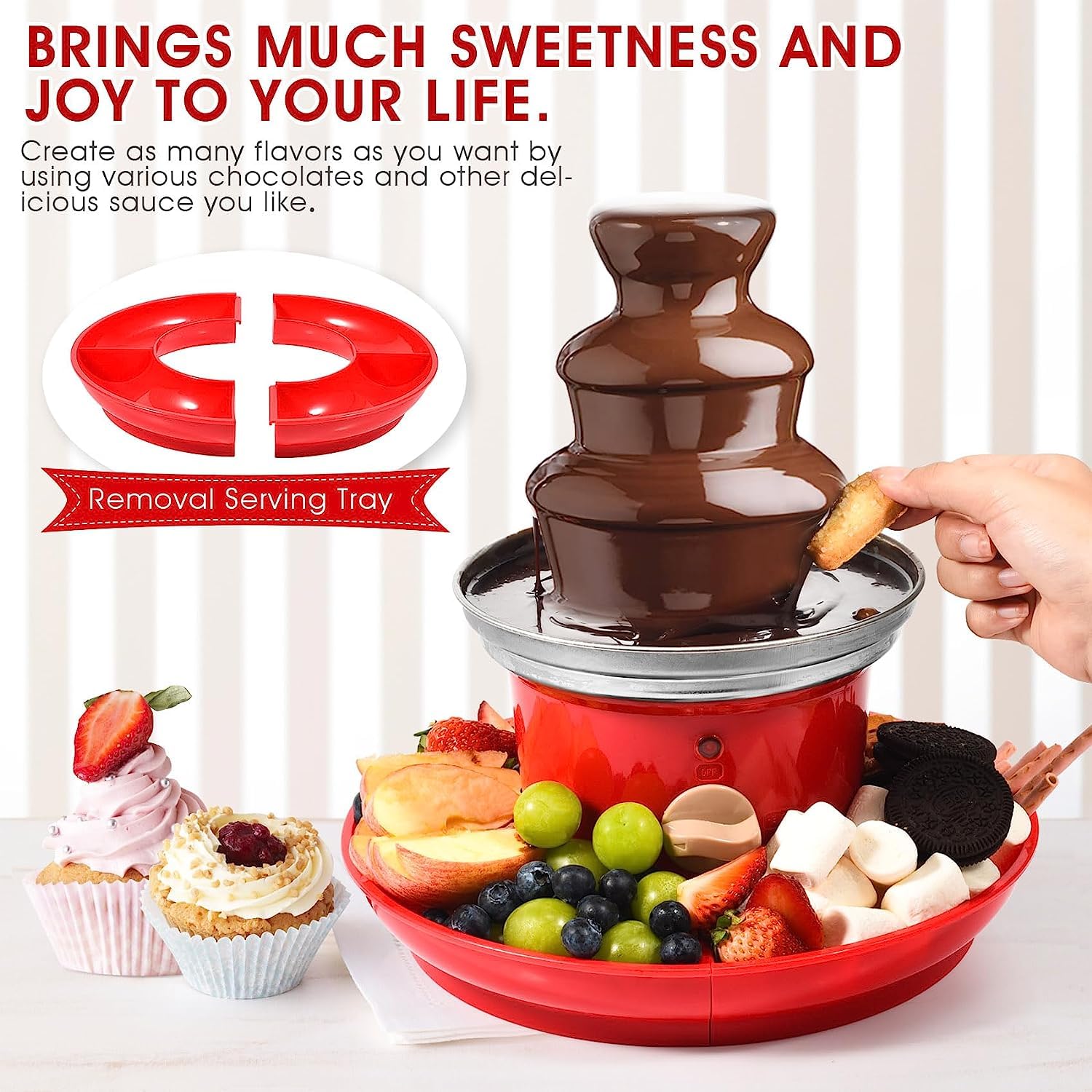 Fontaine à Chocolat Living Home – 3 Étages – 4 Lbs – Acier Inoxydable