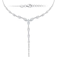 AIHUASI Moissanite Y-Necklace for Women 925 Sterling Silver Marquise