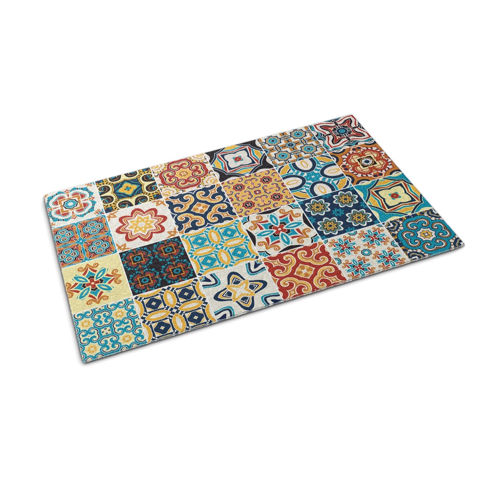 Paillasson 60x40cm Tulup Tapis de sol antifatigue design Azulejo pour la propreté de la maison