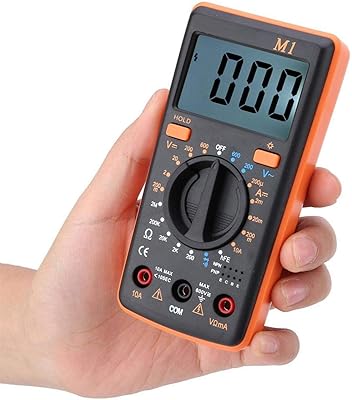 LCD Display Capacitance Voltage Multimeter M1 DC AC Digital Multimeter Resistance Volt Ohm for Laboratories with DC Voltage Range 200mV to 600V(Orange)