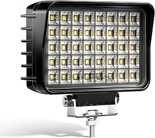 6 Inch 90W 10000LM LED Work Light for Truck, 160° Flood Combo Beam Auxiliary Light Bars, Trator Driving Lighting for Equipment Vehicle, Off Road, Golf Cart, Tractor, Truck, UTV ATV (1)