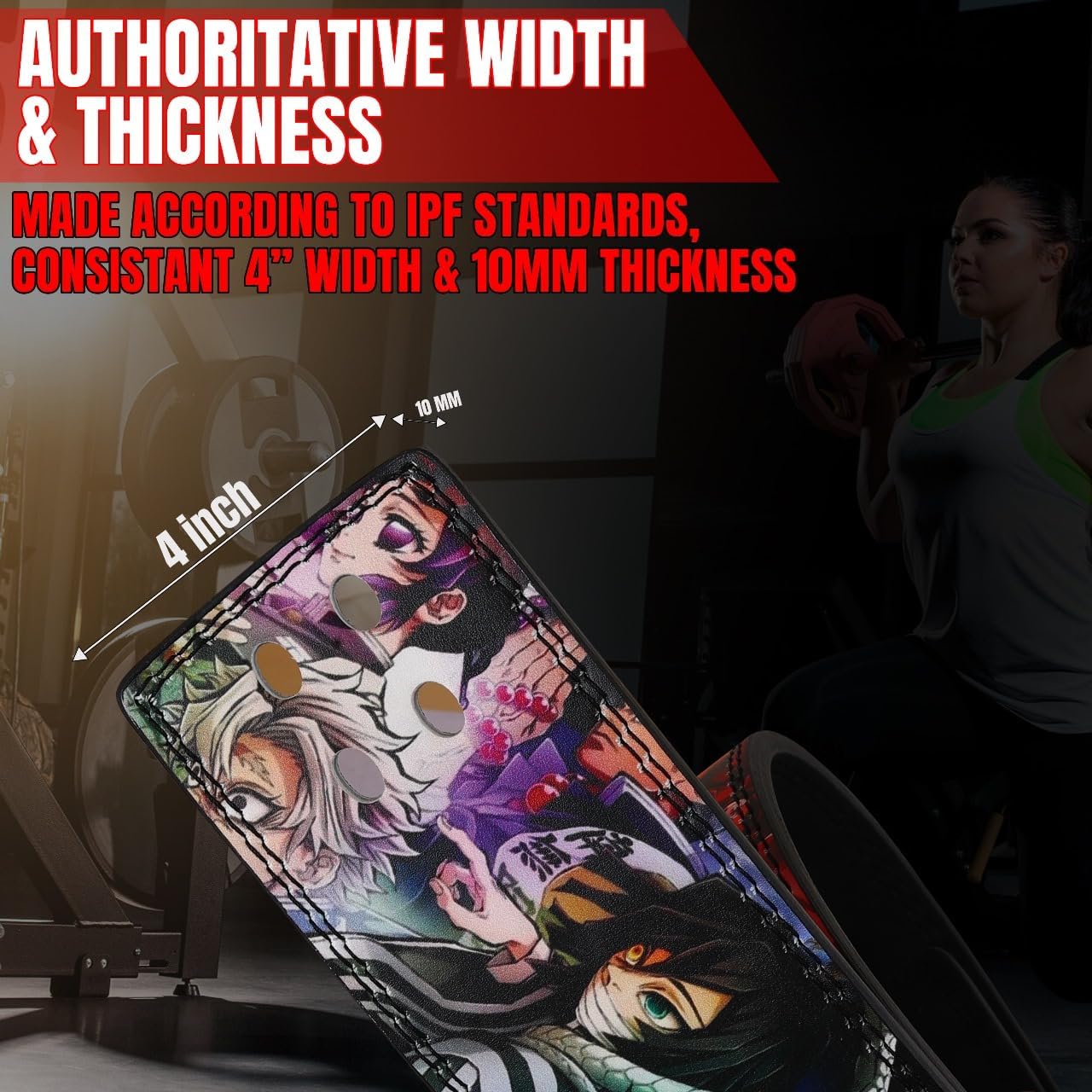 Anime Gym Lever Belt - Ultimate Anime Fitness Belt for Power and Performance during Heavy lifting and Exercise